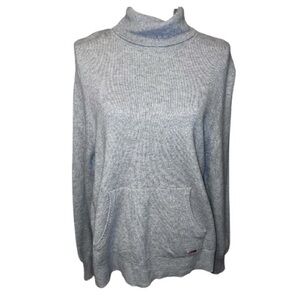 Sweaty Betty Hampstead Wool Cashmere Sweater Long Sleeve Turtleneck Gray Medium